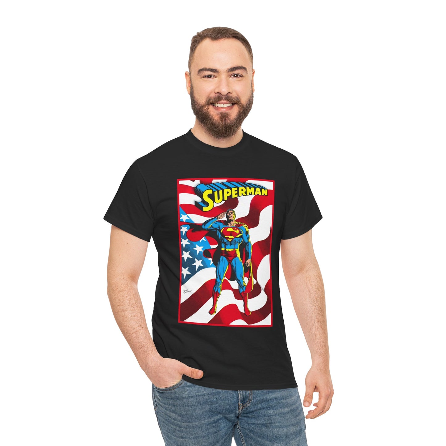 Superman T-Shirt - Jerry Ordway Art - Man of Steel, Metropolis - DC Comics