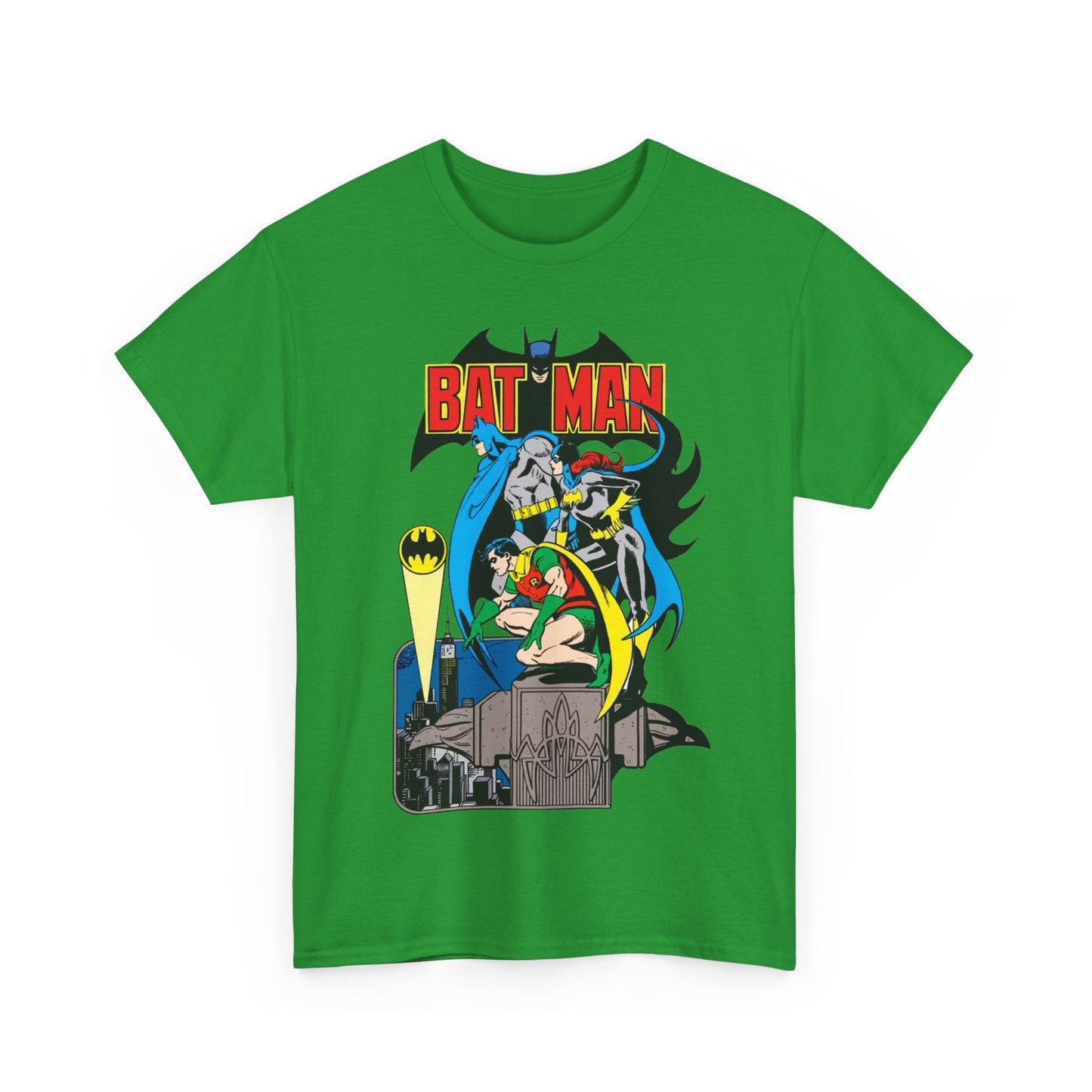 Batman, Robin & Batgirl T-Shirt - José Luis García-López Art - DC Comics Style Guide - 1970s Retro Art - Gotham City - Bat Signal