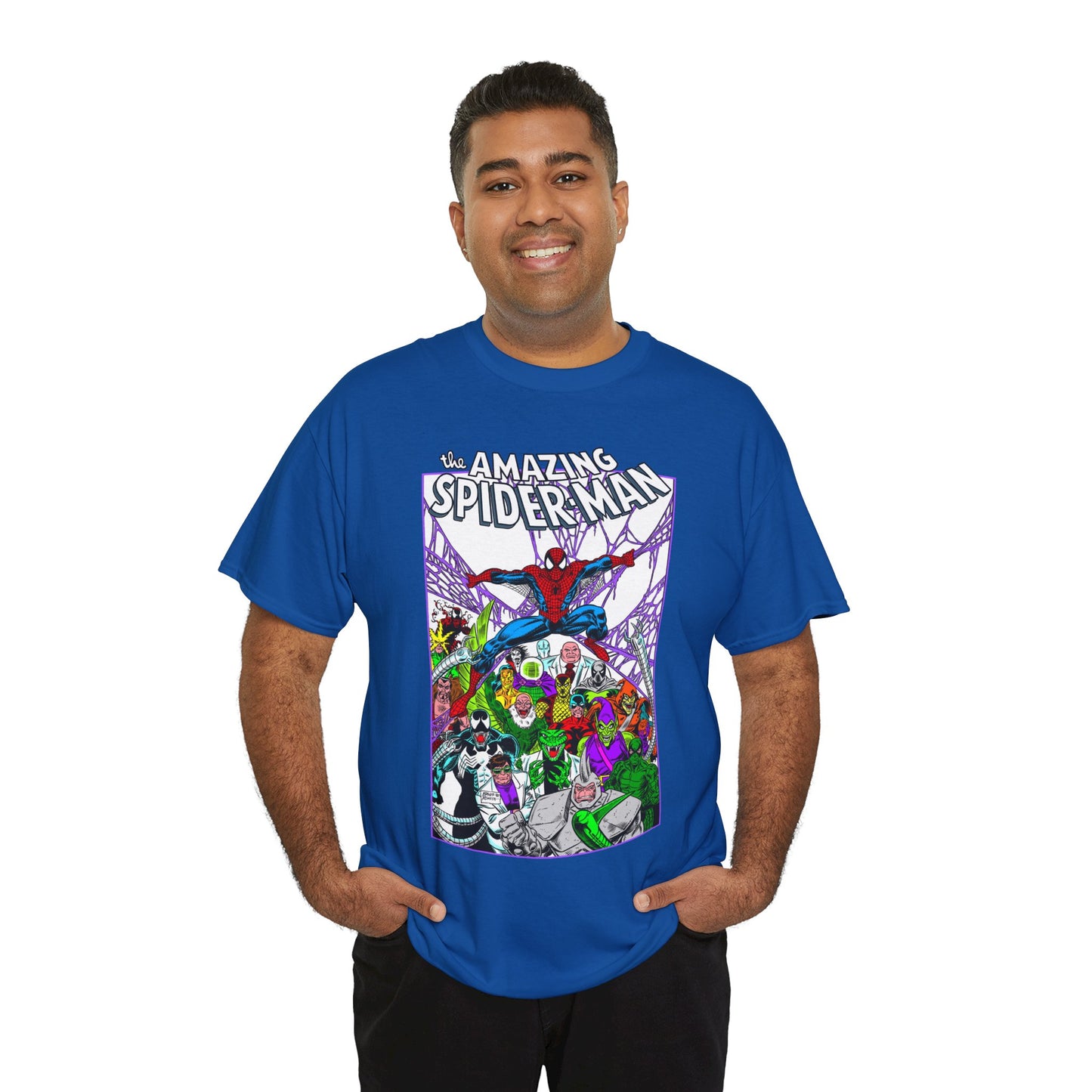 Amazing Spider-Man T-Shirt - Mark Bagley Art - Venom, Green Goblin, Rhino, Doctor Octopus, Kingpin, Carnage - Marvel Comics