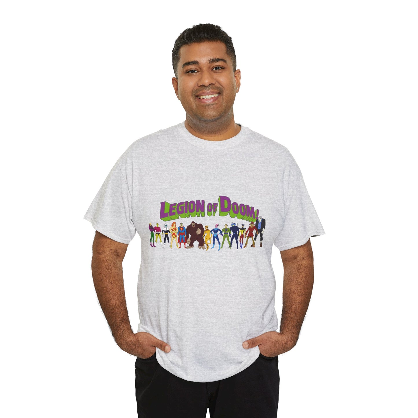 Legion of Doom T-Shirt - Super Friends Villains - Lex Luthor, Giganta, Scarecrow, Grodd, Brainiac, Riddler, Sinestro, Cheetah - Hanna-Barbera Cartoon - Challenge of the Super Friends