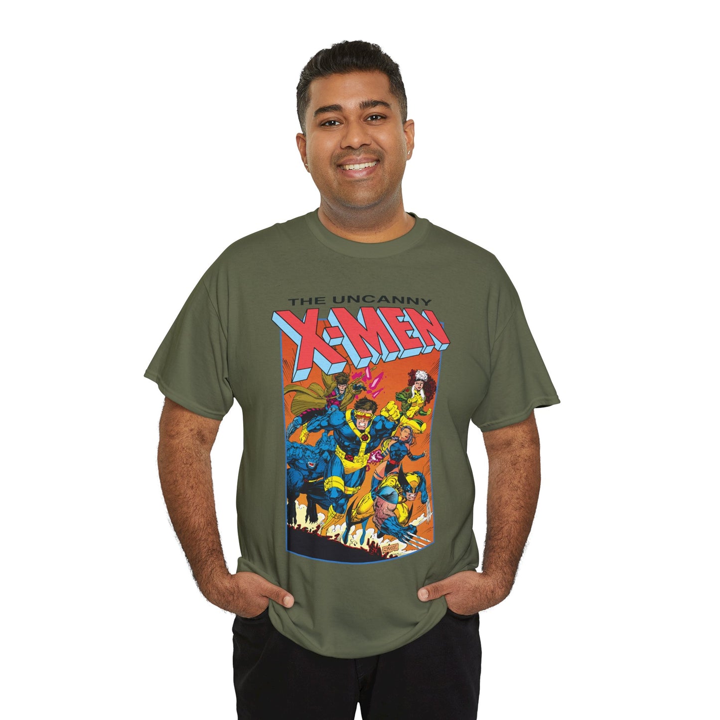 Uncanny X-Men T-Shirt - Jim Lee Art - Cyclops, Wolverine, Gambit, Rogue, Psylocke, Beast - Marvel Comics Mutants