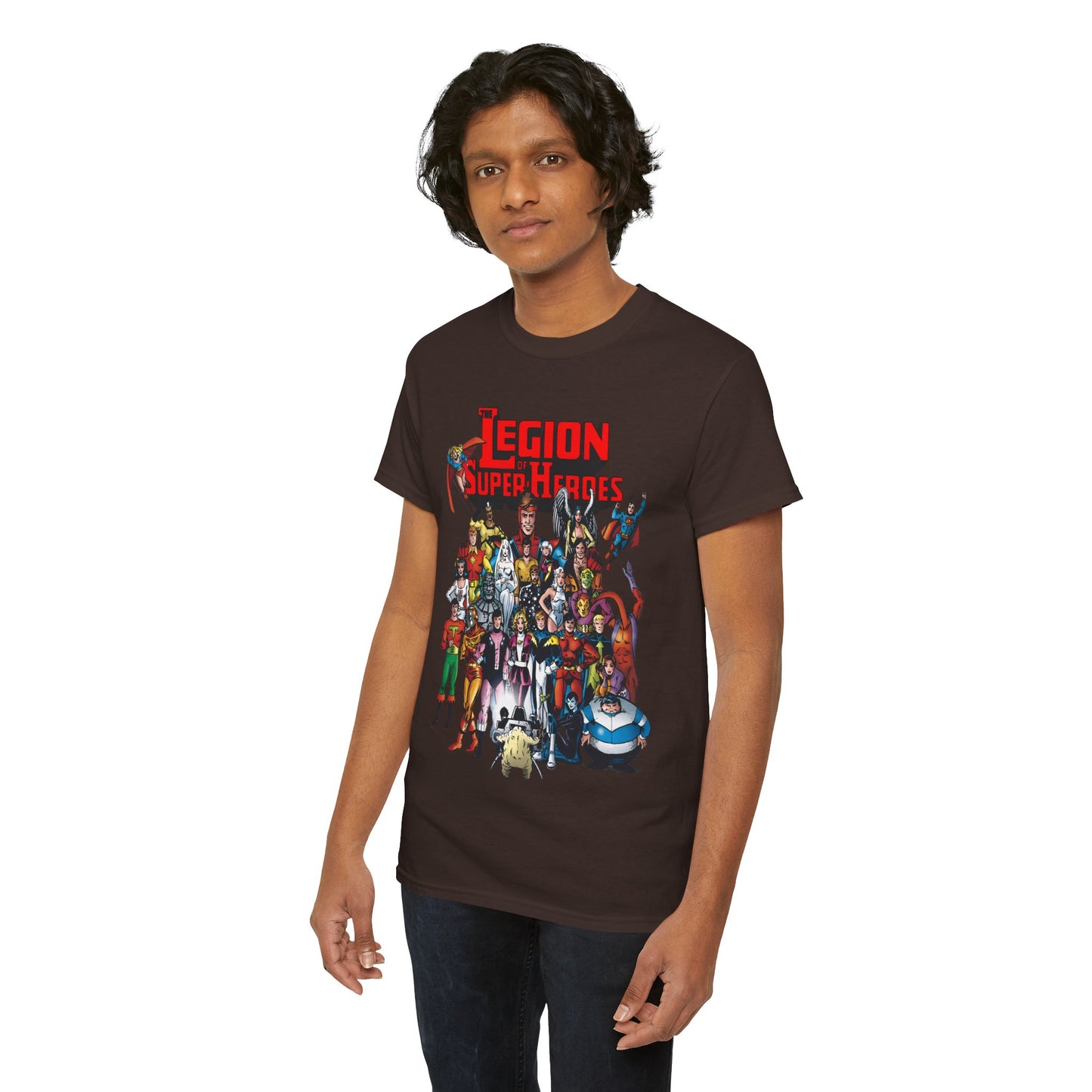 Legion of Super-Heroes T-Shirt - #300 Cover Art - Cosmic Boy, Saturn Girl, Superboy, Wildfire, Mon-El, Dream Girl, Brainiac 5, Supergirl - DC Comics