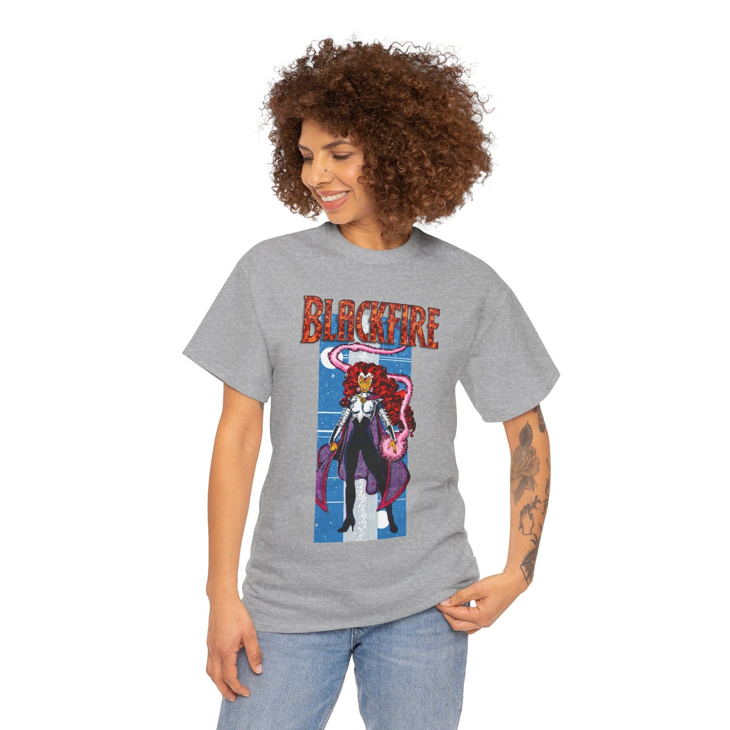 Blackfire T-Shirt - George Perez Art - New Teen Titans Enemy, Starfire's Evil Sister - From Tamaran - DC Comics