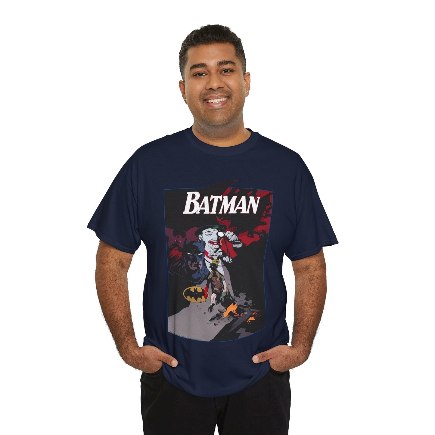 Batman T-Shirt - Mike Mignola Art - Death in the Family Storyline - Joker & Robin (Jason Todd) - DC Comics