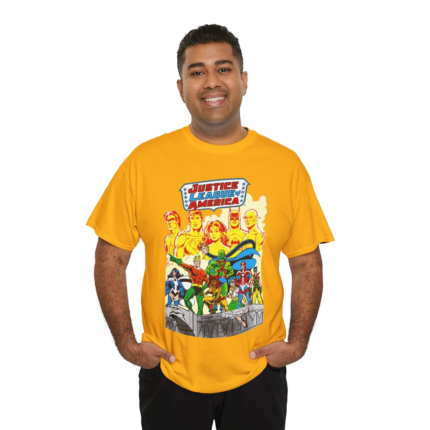Justice League Detroit T-Shirt - Aquaman, Elongated Man, Zatanna, Vixen, Steel, Martian Manhunter, Vibe, Gypsy