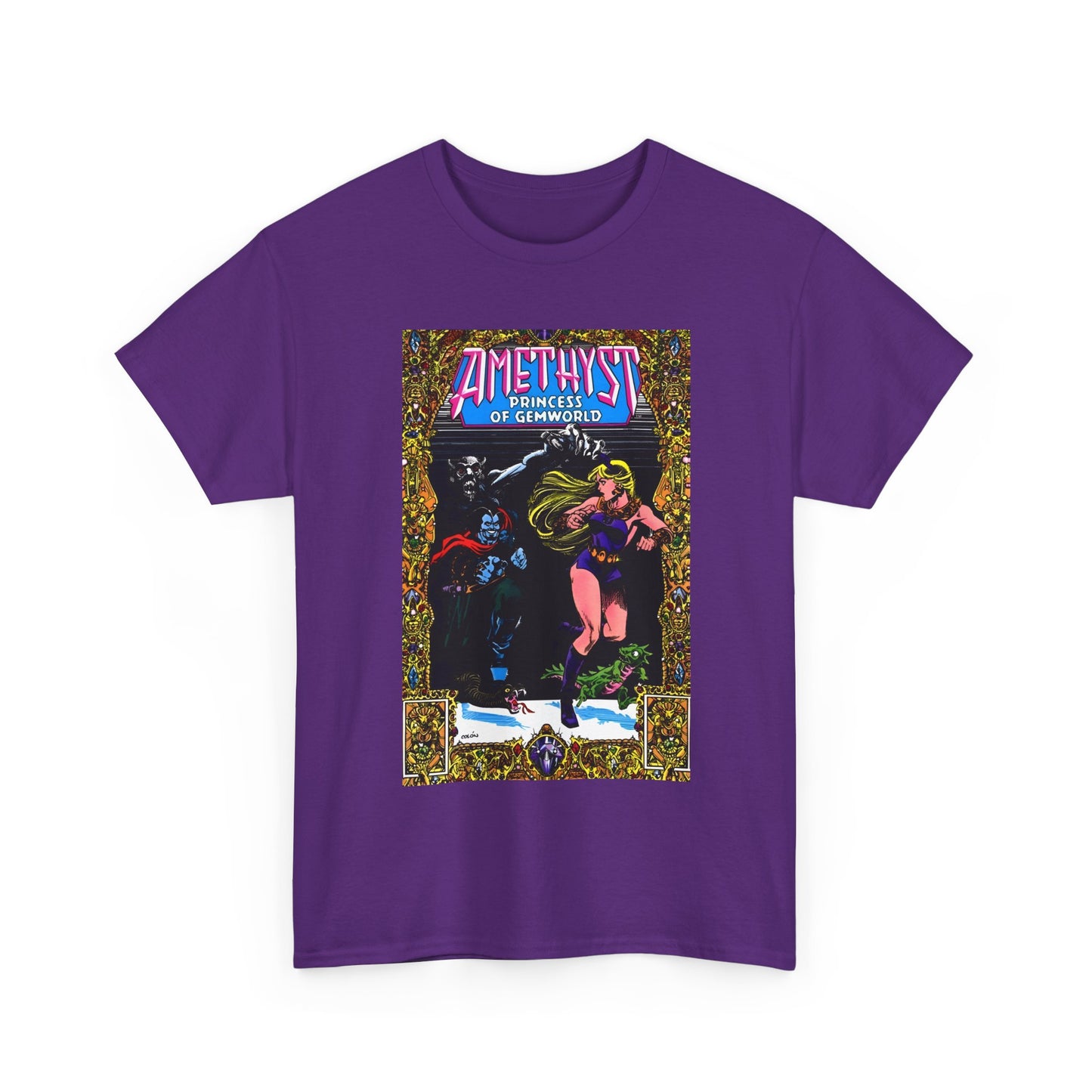 Amethyst Princess of Gemworld T-Shirt - Ernie Colon Art - Bejeweled Cover - Dark Opal - DC Comics