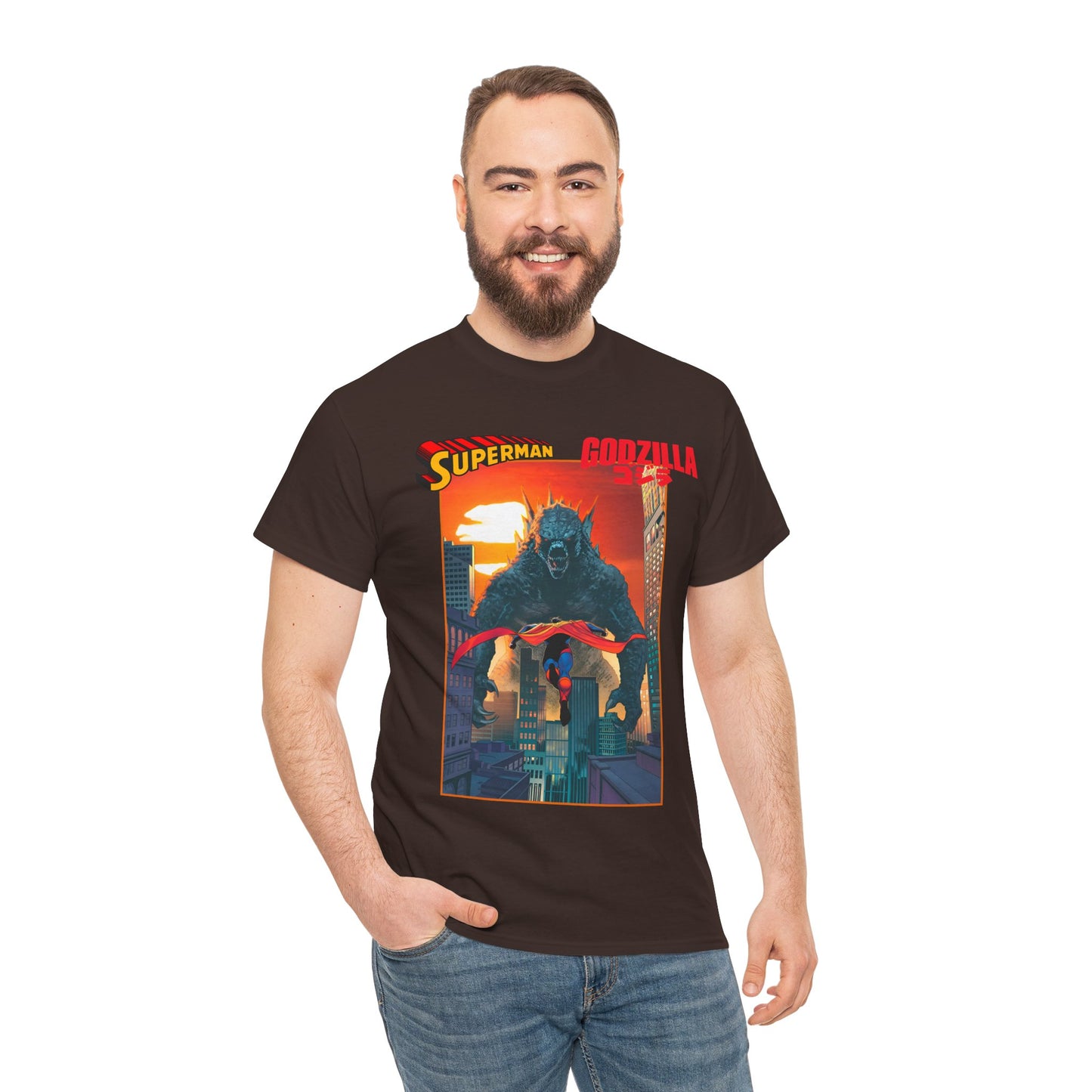 Superman Vs Godzilla T-Shirt - DC Comics - Man of Steel Vs the King of the Monsters