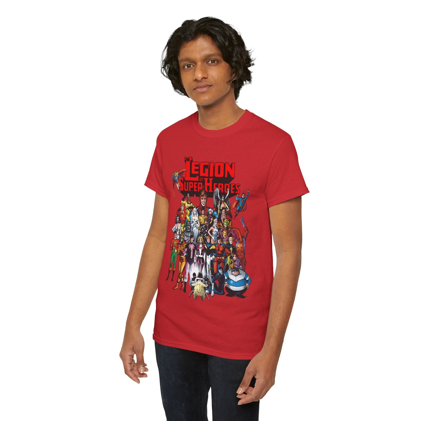 Legion of Super-Heroes T-Shirt - #300 Cover Art - Cosmic Boy, Saturn Girl, Superboy, Wildfire, Mon-El, Dream Girl, Brainiac 5, Supergirl - DC Comics