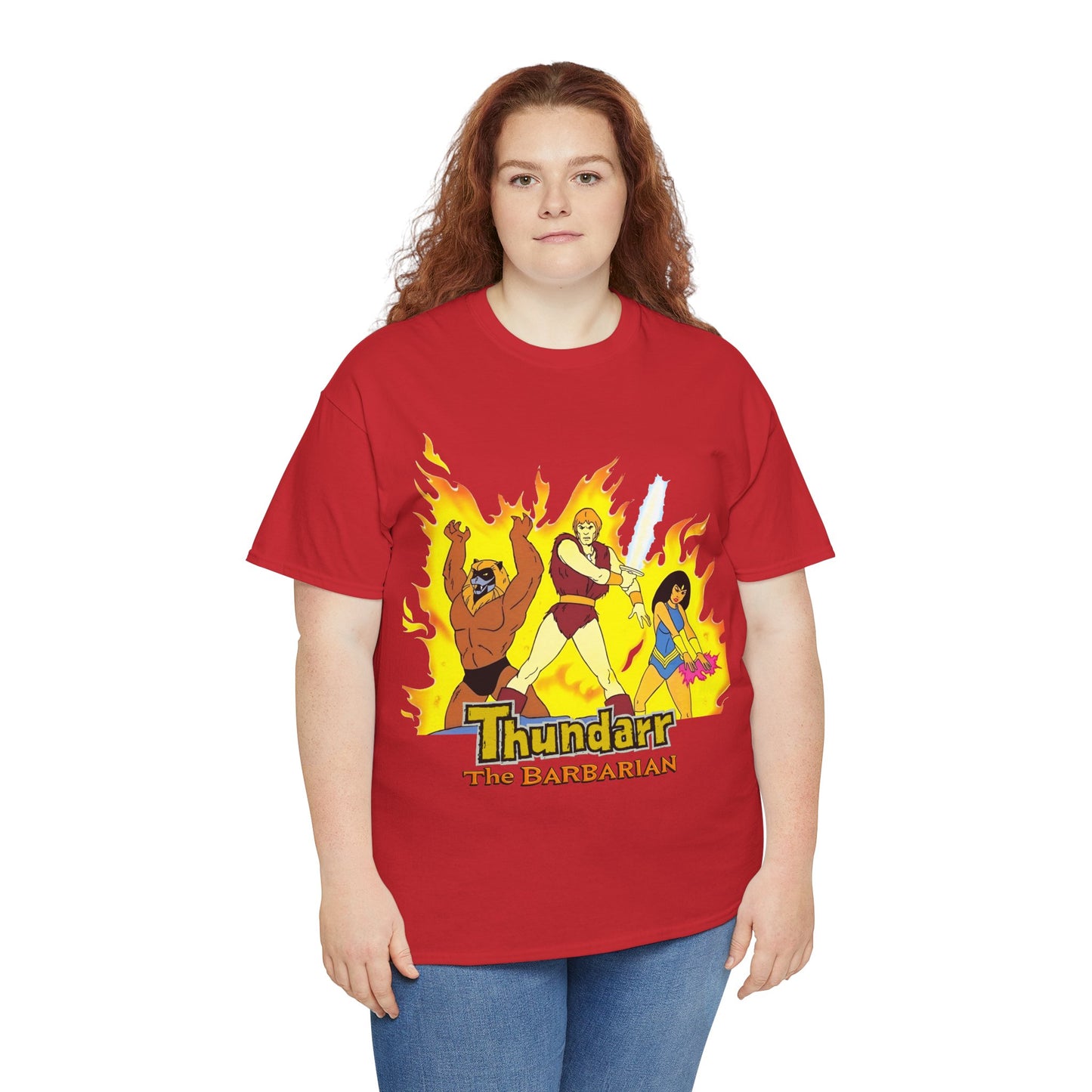 Thundarr the Barbarian T-Shirt - Princess Ariel, Ookla the Mok - Ruby-Spears Saturday Morning Cartoon - 1980s