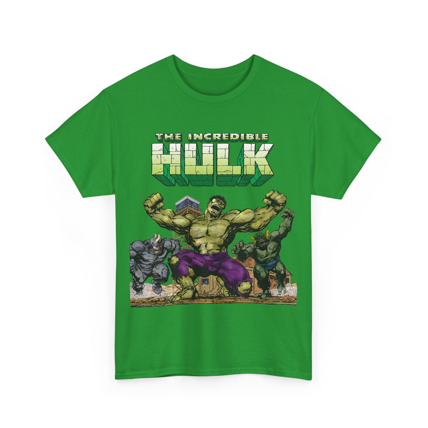 Incredible Hulk T-Shirt - Classic John Byrne Art - Rhino, Abomination - Marvel Comics - Bruce Banner