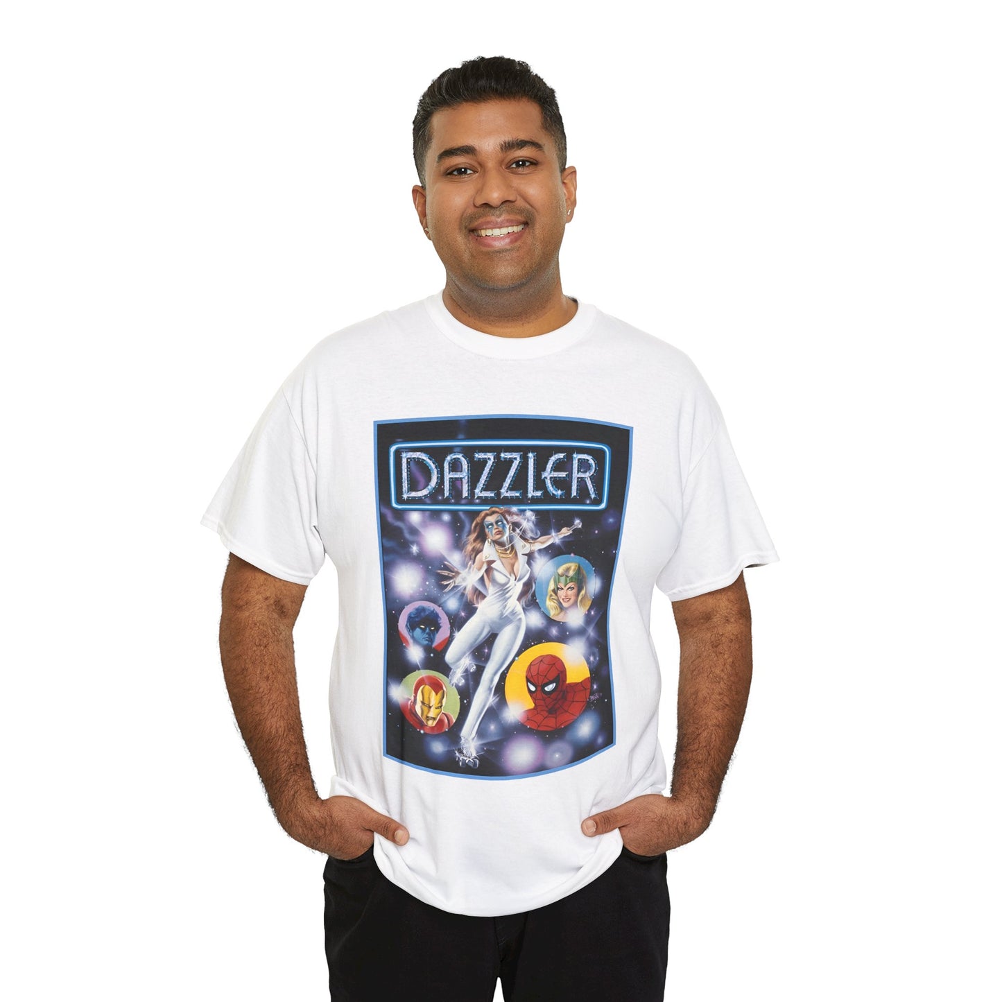 Dazzler T-Shirt - Bob Larkin Art - X-Men Connection - Alison Blaire - Mutant Pop Star - Marvel Comics