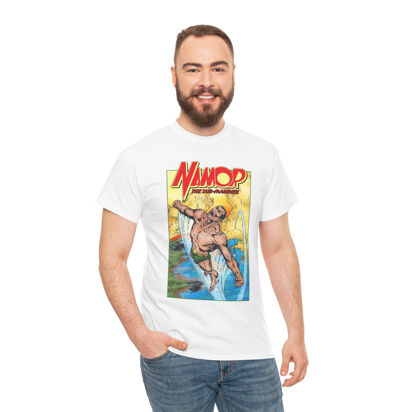 Namor T-Shirt - John Byrne Art - The Sub-Mariner - Marvel Comics 1980s Series - King of Atlantis