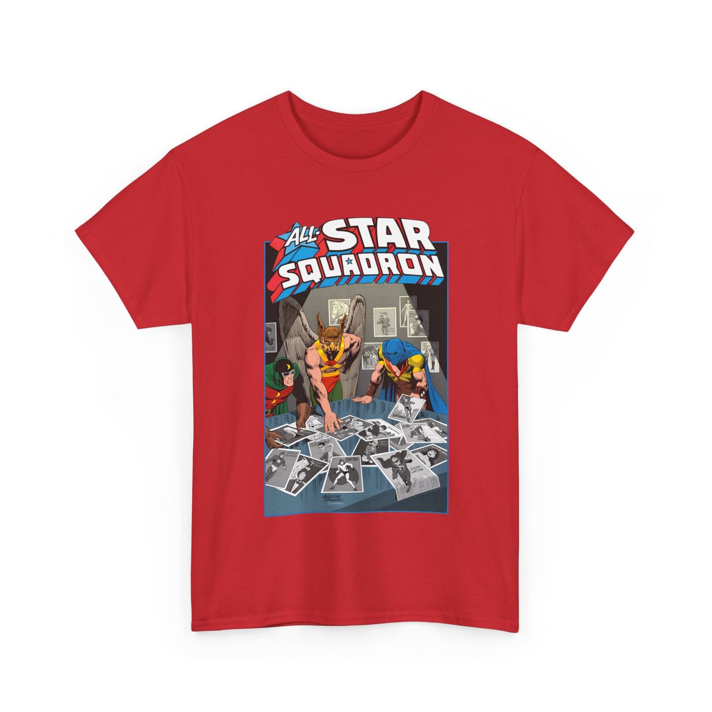 All-Star Squadron T-Shirt - Jerry Ordway Art - Hawkman, Doctor Mid-Nite, Atom - Justice Society JSA - #1 Cover - DC Comics