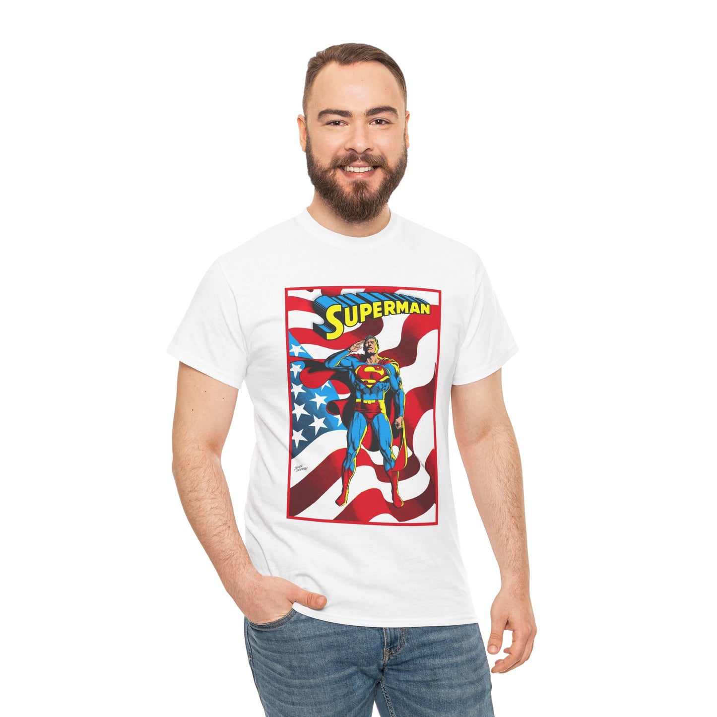 Superman T-Shirt - Jerry Ordway Art - Man of Steel, Metropolis - DC Comics