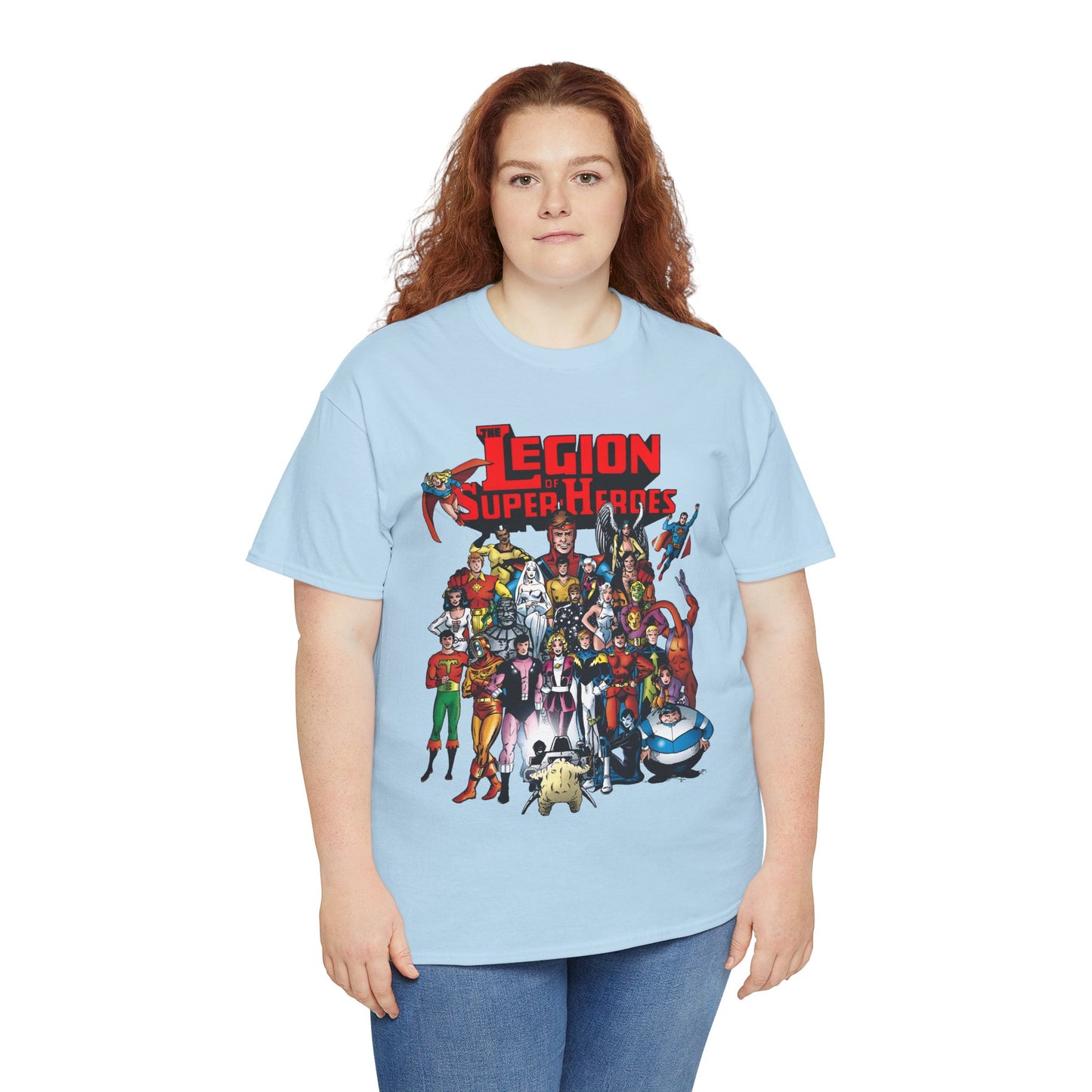Legion of Super-Heroes T-Shirt - #300 Cover Art - Cosmic Boy, Saturn Girl, Superboy, Wildfire, Mon-El, Dream Girl, Brainiac 5, Supergirl - DC Comics