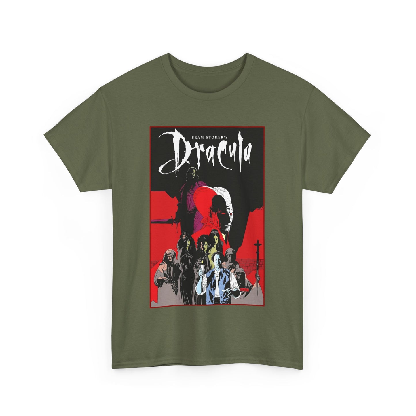 Bram Stoker's Dracula T-Shirt - Mike Mignola Art - Francis Ford Coppola Movie - Mina Murray, Jonathan Harker