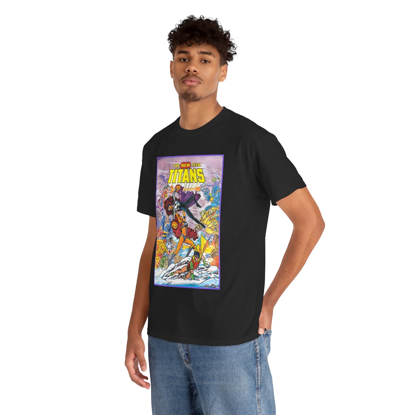 New Teen Titans T-Shirt - George Perez Art - Starfire Vs Blackfire - Omega Man - Annual #1 Cover - DC Comics