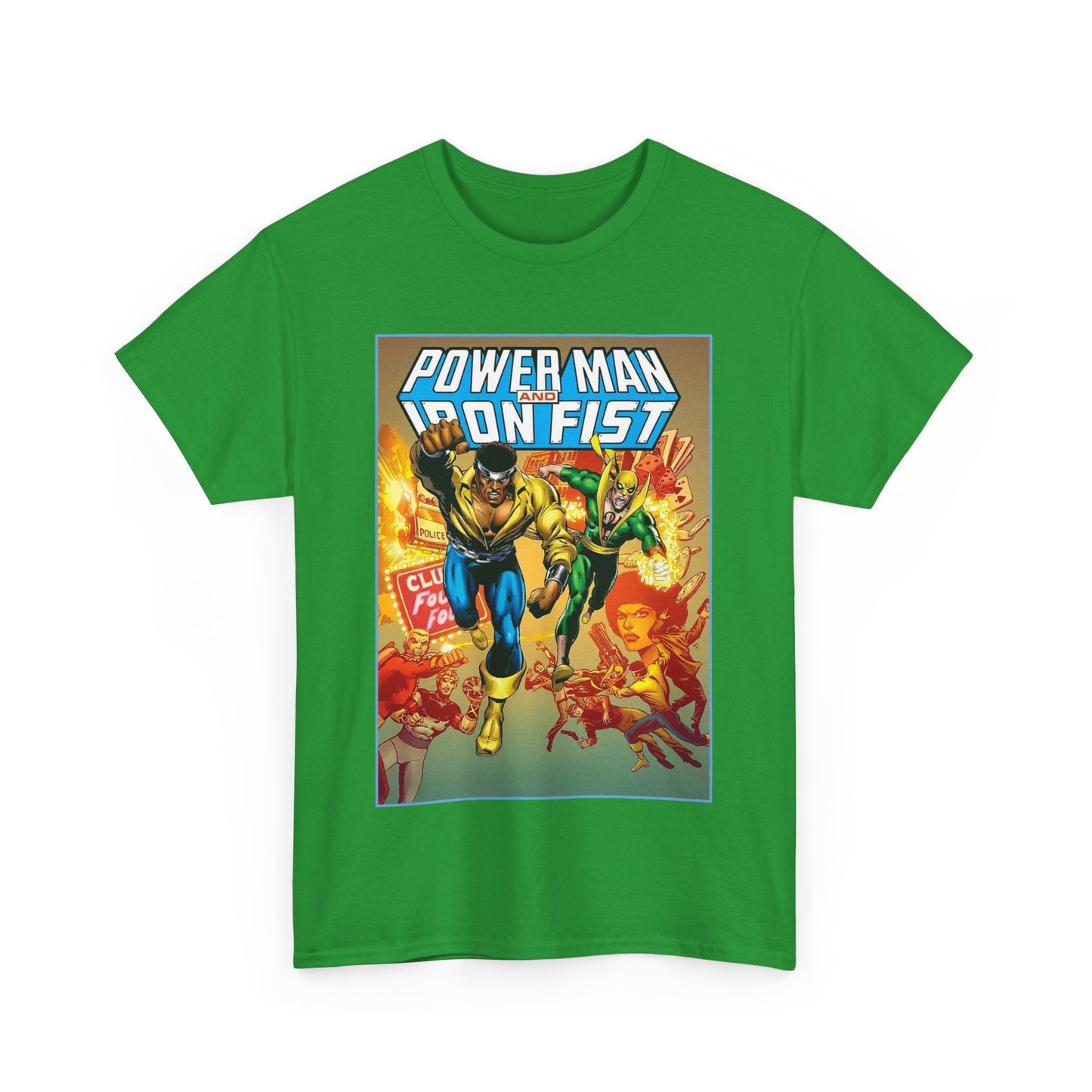Power Man & Iron Fist T-Shirt - Luke Cage & Danny Rand - Popular Marvel Comics 1970s Series - Heroes for Hire - Great Retro Art