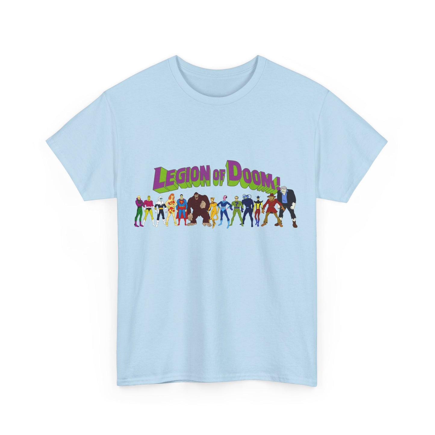 Legion of Doom T-Shirt - Super Friends Villains - Lex Luthor, Giganta, Scarecrow, Grodd, Brainiac, Riddler, Sinestro, Cheetah - Hanna-Barbera Cartoon - Challenge of the Super Friends