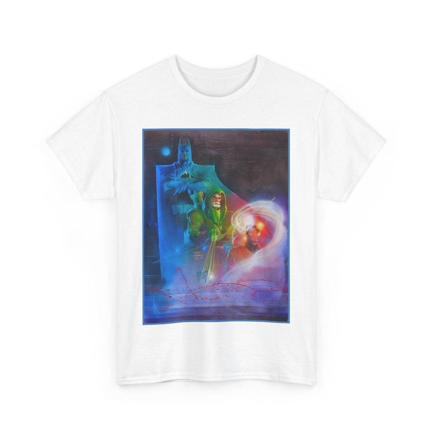 Batman, Green Arrow, Question T-Shirt - Denys Cowan & Bill Sienkiewicz Art - DC Comics - Gotham City