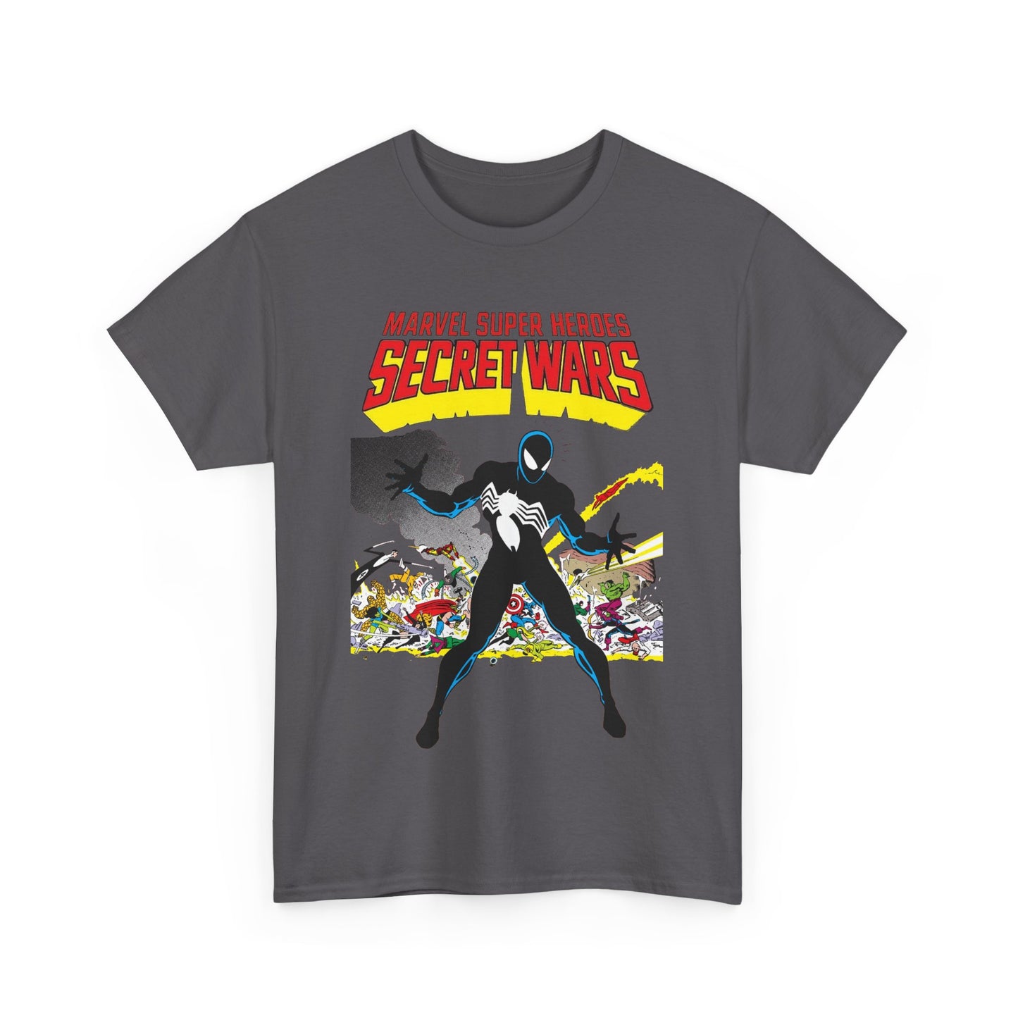 Secret Wars T-Shirt - Classic Marvel Comics Series - Alien Symbiote Spider-Man, 1st Appearance - Future Venom Story