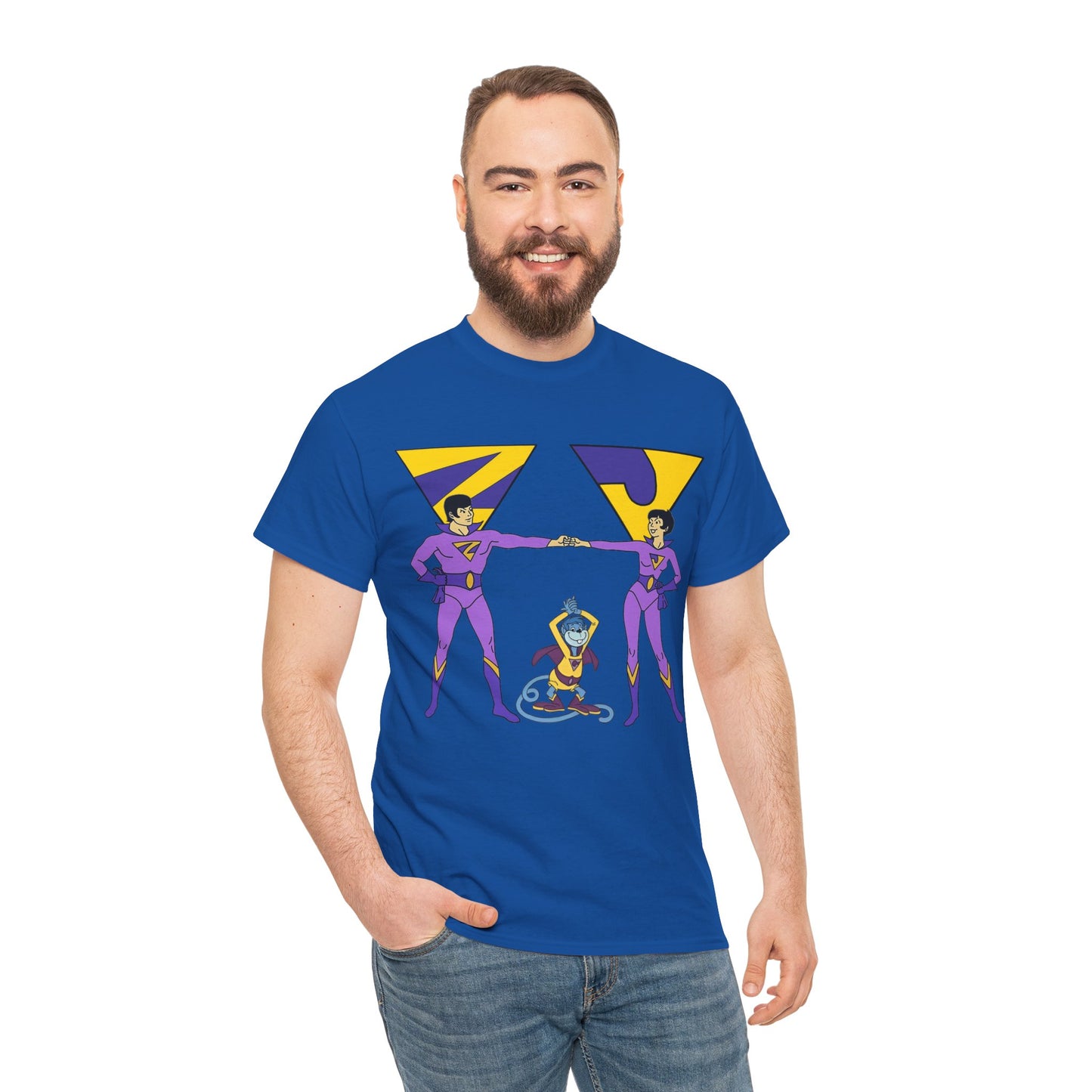 Wonder Twins T-Shirt - Super Friends - Zan & Jayna - Hanna-Barbera Cartoon - DC Comics