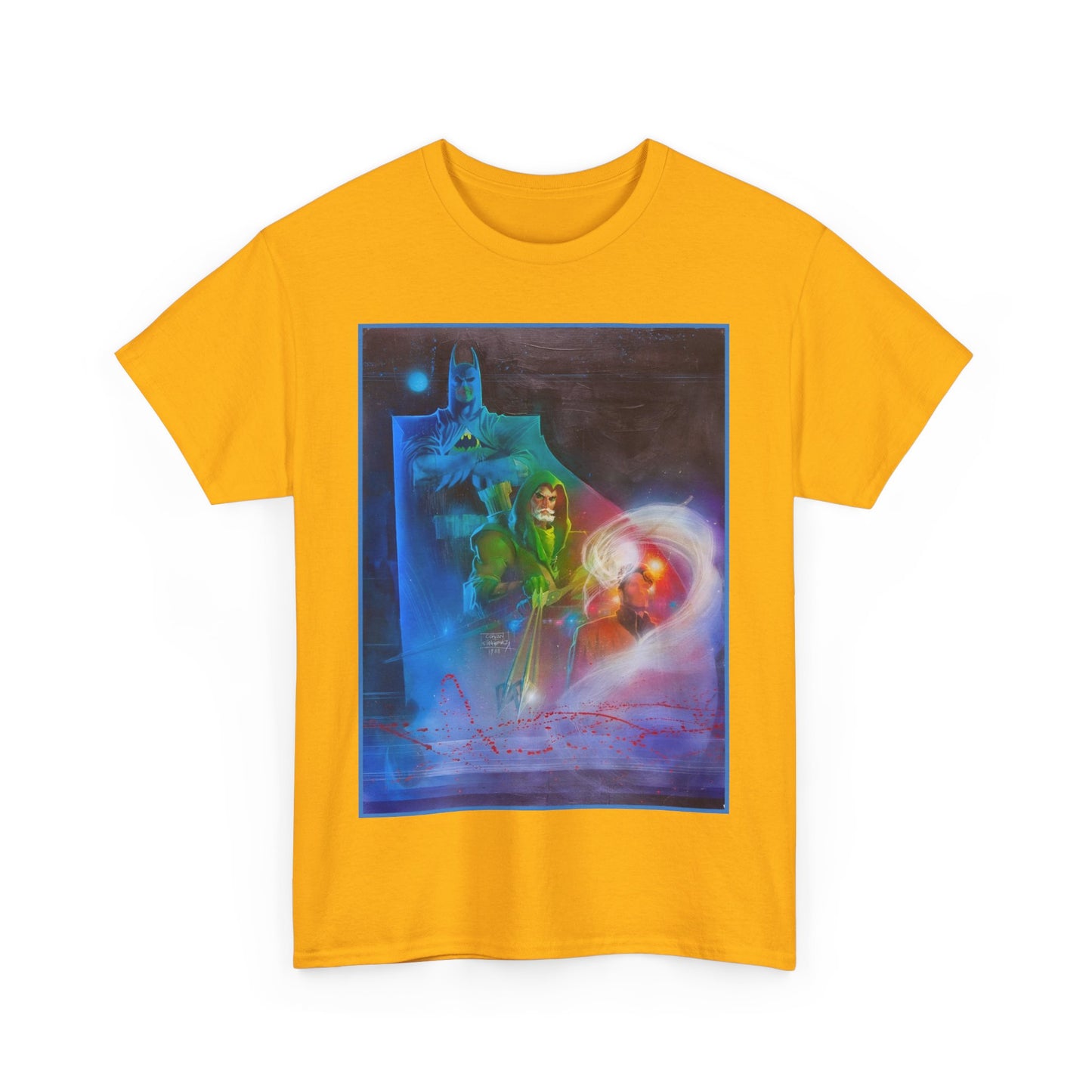 Batman, Green Arrow, Question T-Shirt - Denys Cowan & Bill Sienkiewicz Art - DC Comics - Gotham City