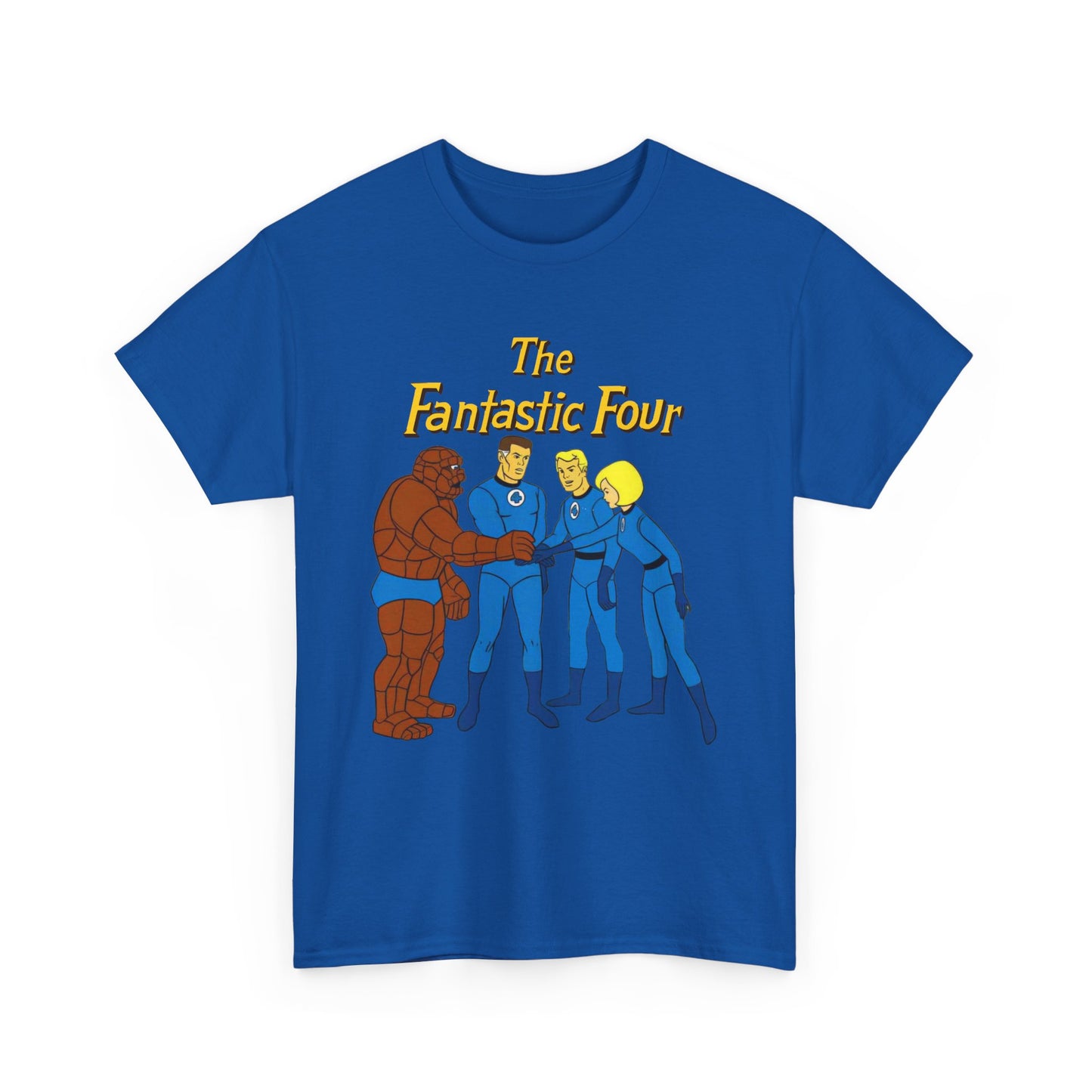 Fantastic Four T-Shirt - Hanna-Barbera 1960s Cartoon - Human Torch, The Thing, Invisible Woman - Marvel Comics