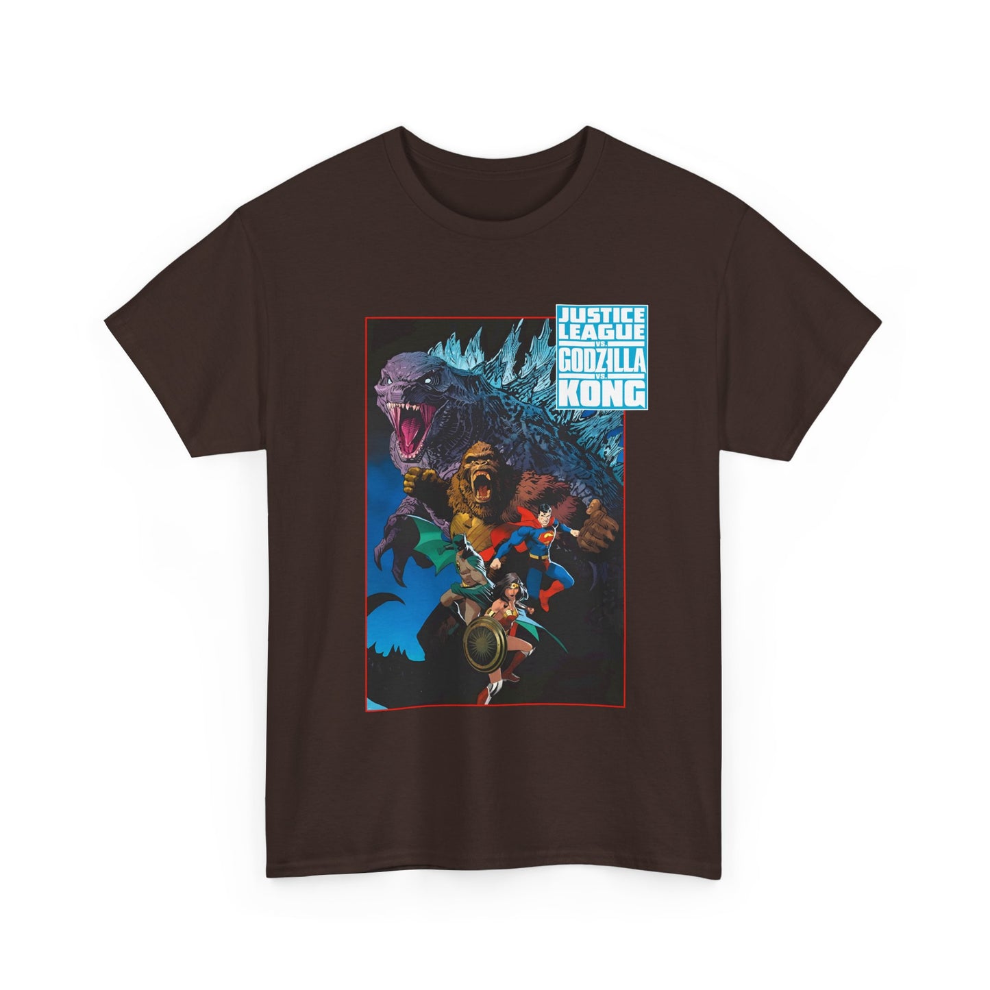 Justice League Vs Godzilla Vs Kong T-Shirt - Dan Mora Art - Wonder Woman, Superman, Batman - DC Comics