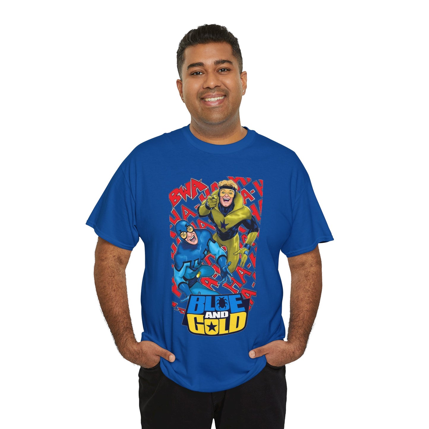 Booster Gold & Blue Beetle T-Shirt - DC Comics - Justice League International Members - Ted Kord
