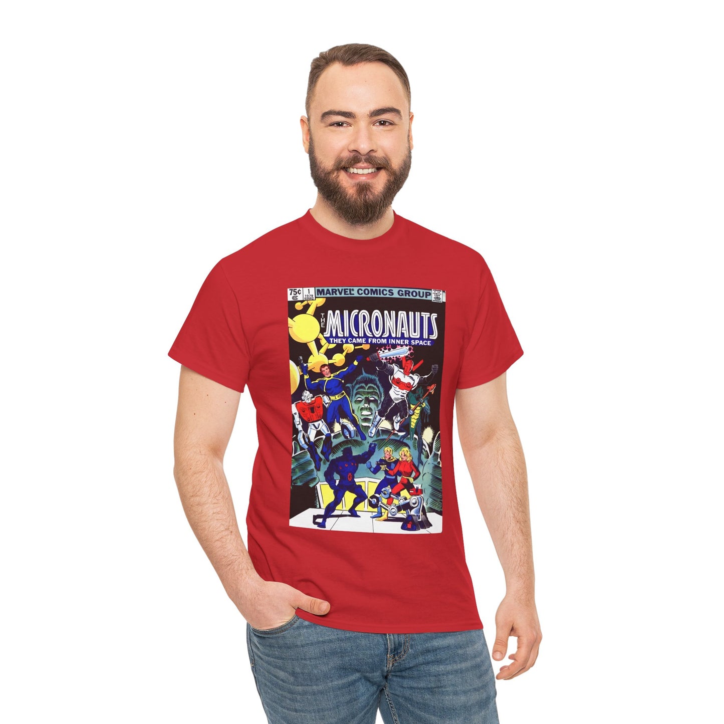 Micronauts T-Shirt - Annual #1 Cover Art - Marvel Comics - Arcturus Rann, Biotron, Marionette, Microtron, Bug, Acroyear
