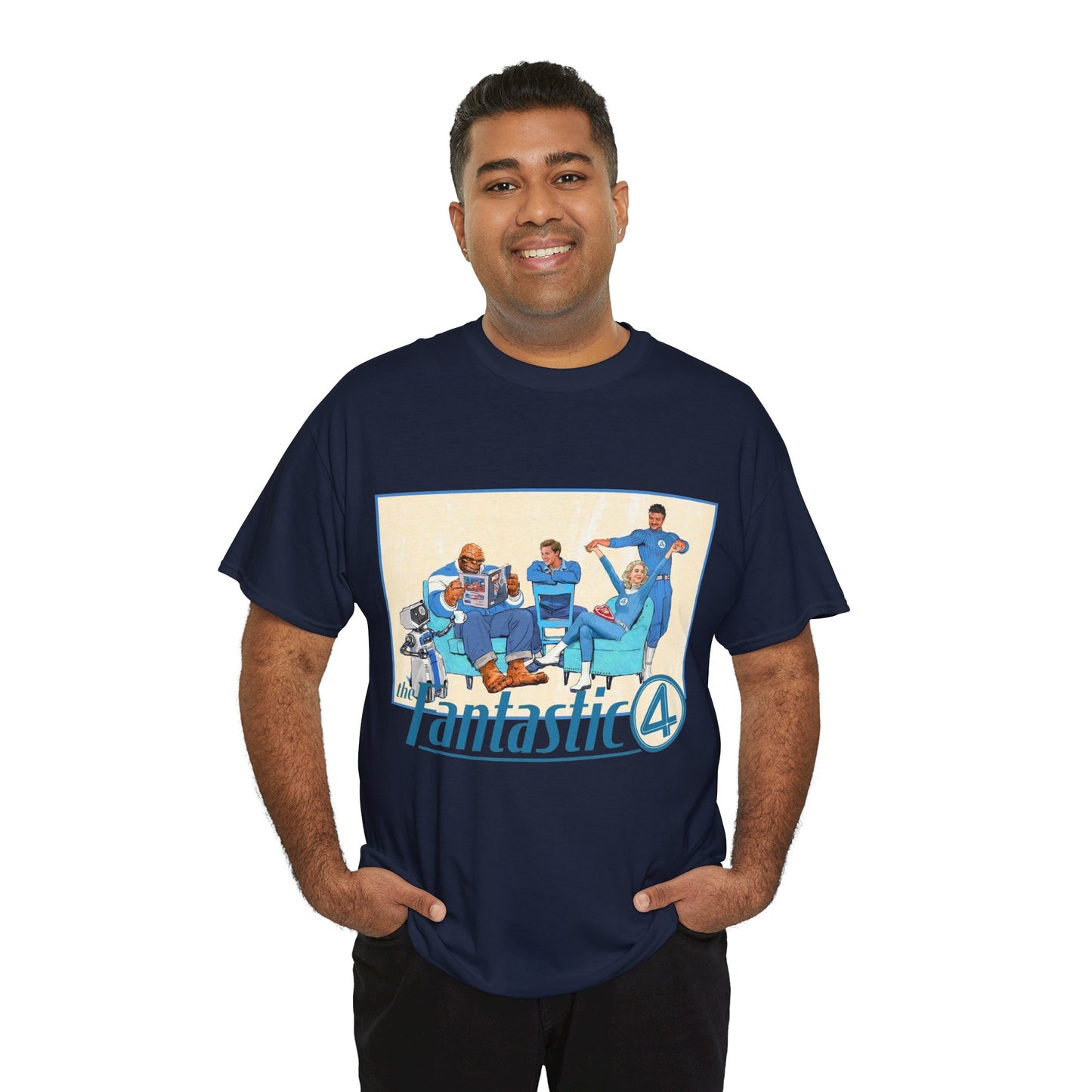 Fantastic Four T-Shirt - 2025 MCU Movie - Reed Richards, Invisible Woman, Thing, Human Torch - Marvel Comics Characters