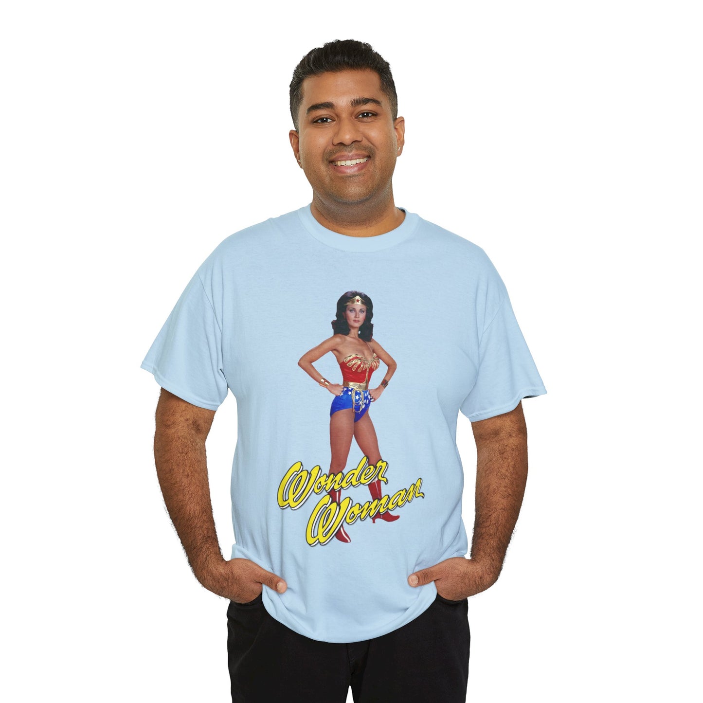 Wonder Woman T-Shirt - Lynda Carter - Popular 1970s CBS TV Show - DC Comics Character - Diana Prince, Paradise Island