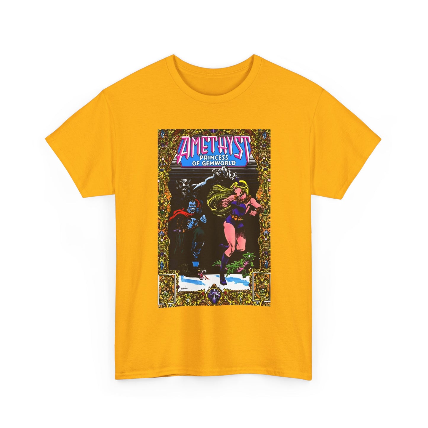 Amethyst Princess of Gemworld T-Shirt - Ernie Colon Art - Bejeweled Cover - Dark Opal - DC Comics