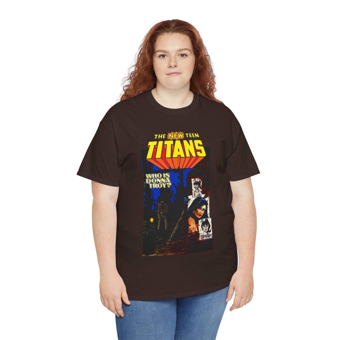 New Teen Titans T-Shirt - Classic George Perez Art - Who is Donna Troy? - Iconic Story and Cover - Robin/Dick Grayson - Popular DC Comics 1980s Series