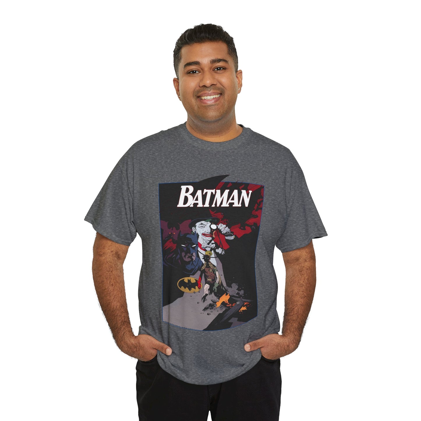 Batman T-Shirt - Mike Mignola Art - Death in the Family Storyline - Joker & Robin (Jason Todd) - DC Comics
