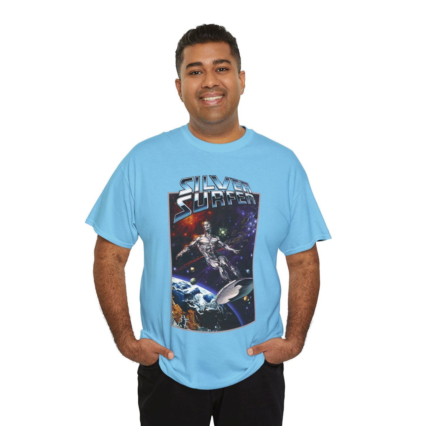 Silver Surfer T-Shirt - Amazing Joe Jusko Art - Marvel Comics Character - Former Herald of Galactus - Fantastic Four Connection - Norrin Radd