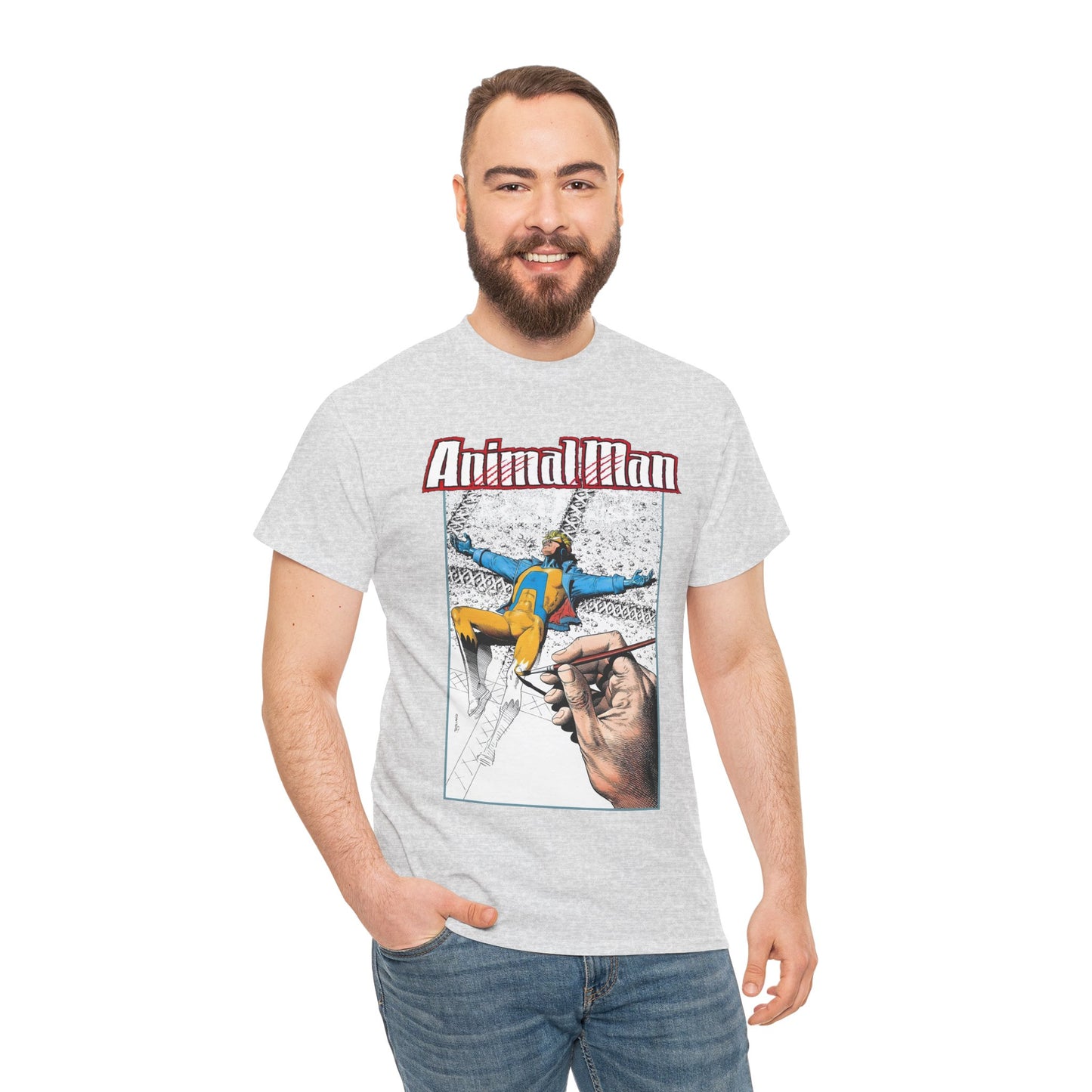 Animal Man T-Shirt - Brian Bolland Art - Buddy Baker - DC Comics, Vertigo Comics 1980s Series - Grant Morrison Stories