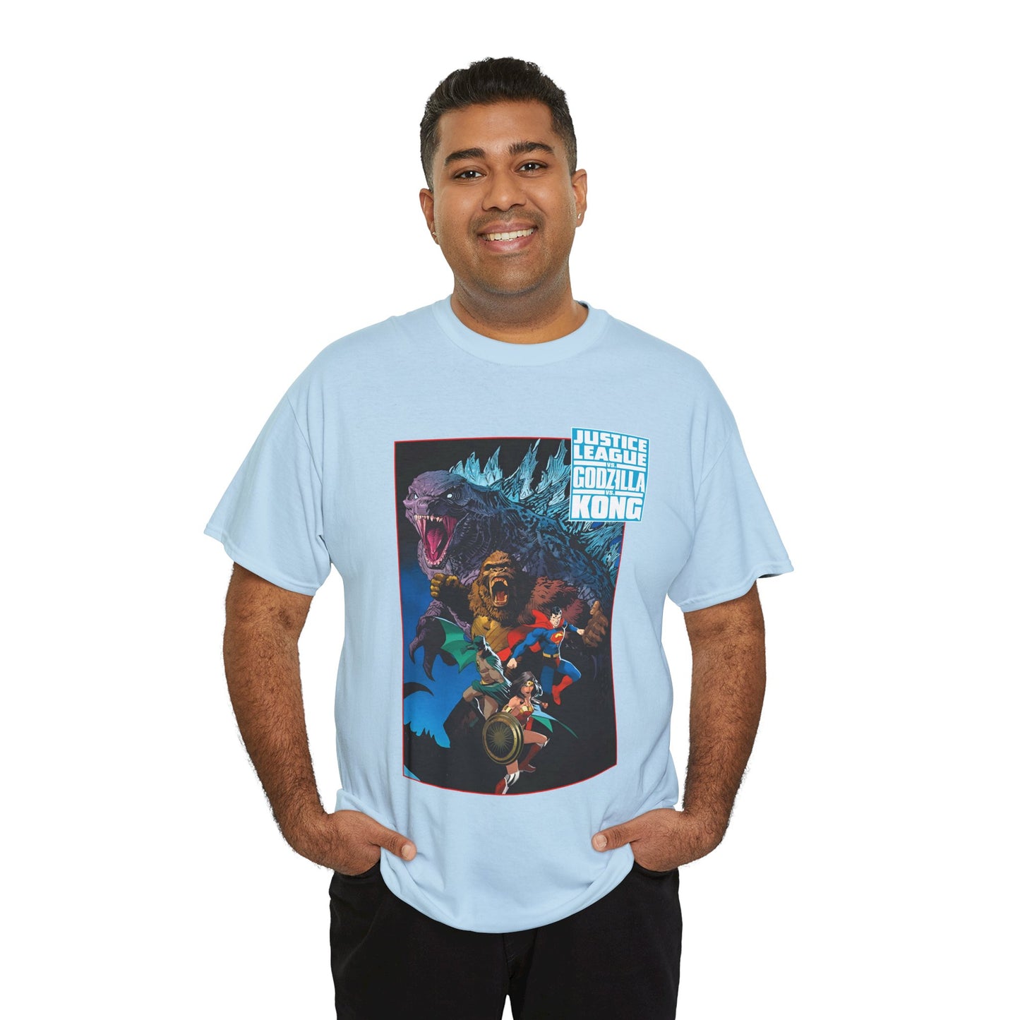 Justice League Vs Godzilla Vs Kong T-Shirt - Dan Mora Art - Wonder Woman, Superman, Batman - DC Comics