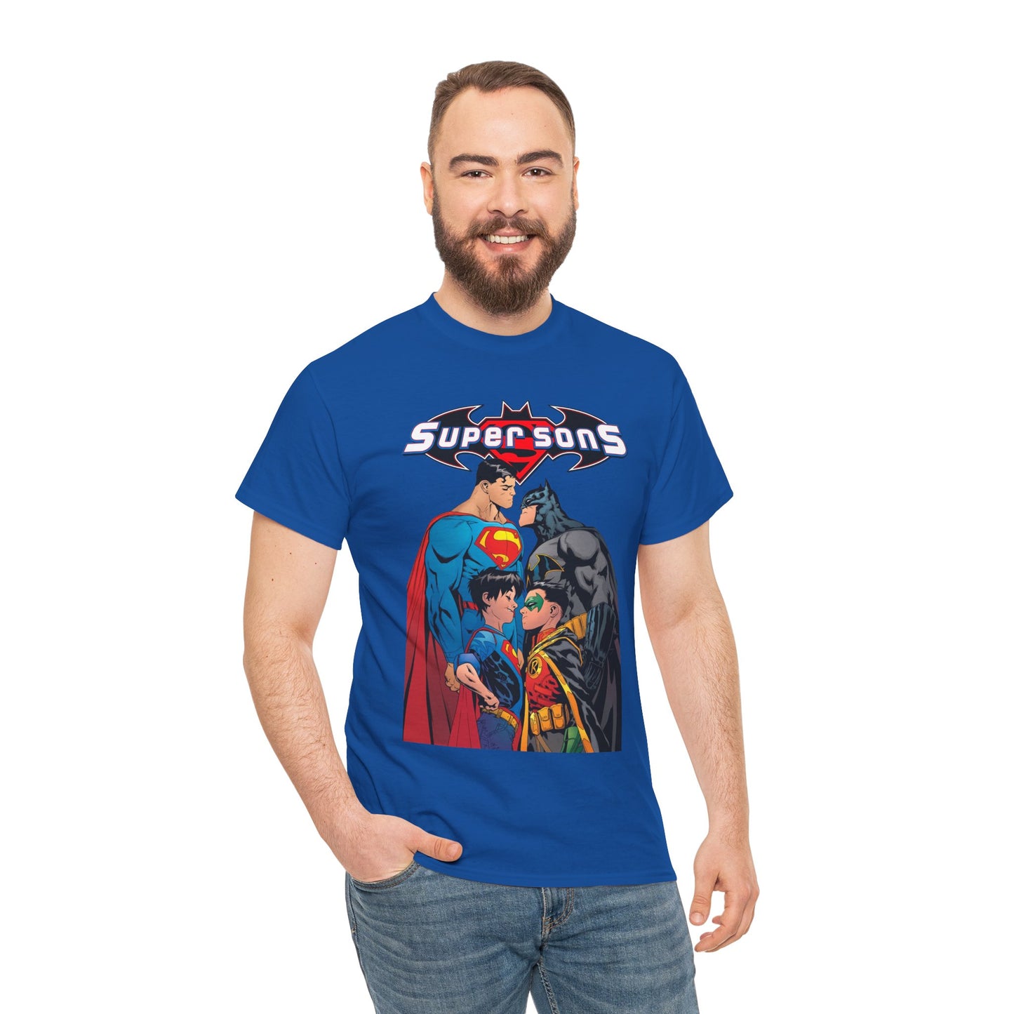 Super Sons T-Shirt - Jorge Jimenez Art - Superman, Batman, Jon Kent, Damian Wayne - DC Comics - Sons of Superman & Batman