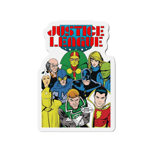 Justice League International Die-Cut Magnet - Kevin Maguire Art - Batman, Mister Miracle, Guy Gardner, Blue Beetle, Black Canary - DC Comics - 3", 4", 5", 6"