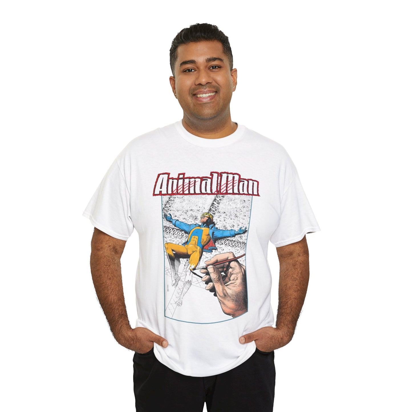 Animal Man T-Shirt - Brian Bolland Art - Buddy Baker - DC Comics, Vertigo Comics 1980s Series - Grant Morrison Stories