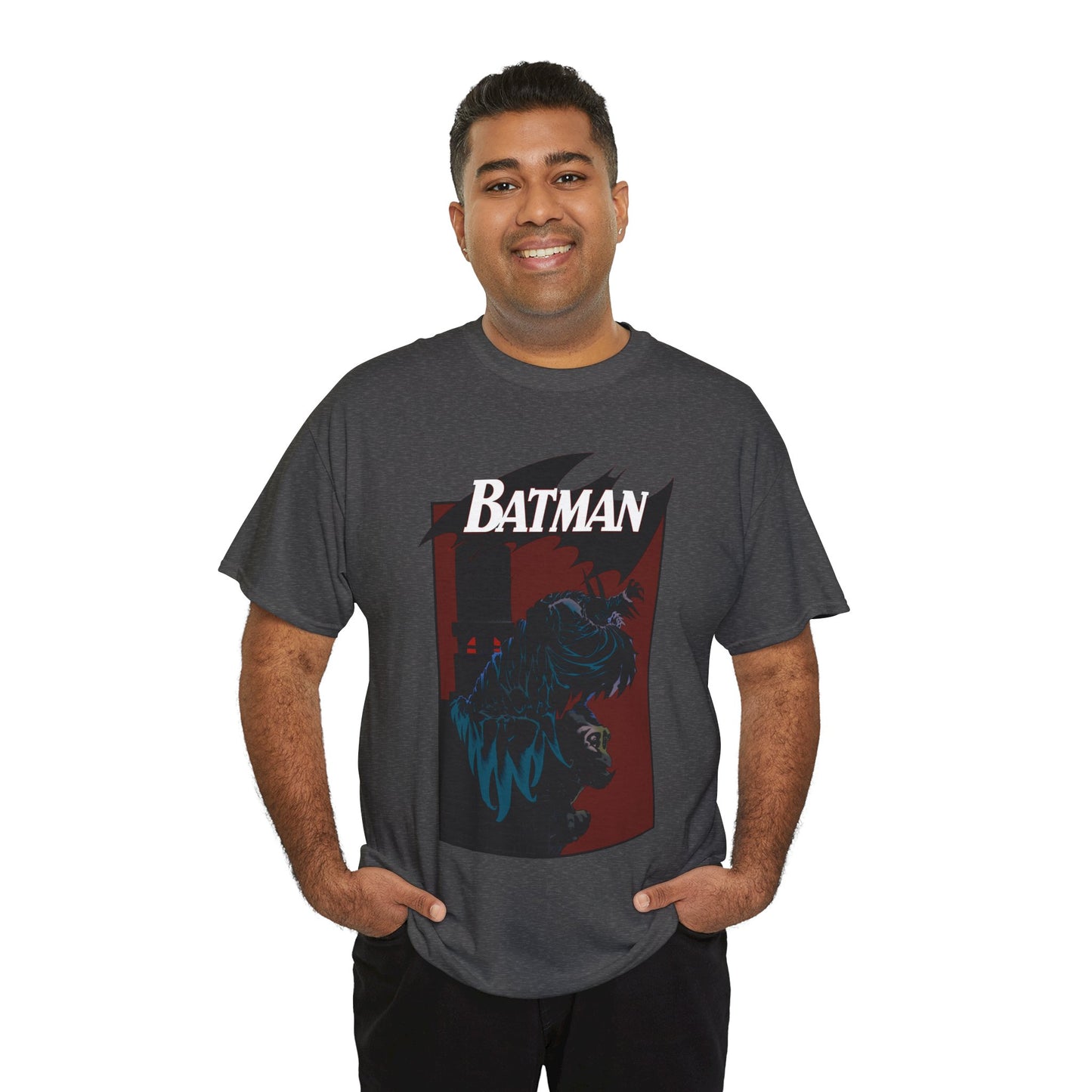 Batman T-Shirt - Kelley Jones Art - 1990s Dark Knight Detective Artwork - Perched on a Gargoyle - DC Comics