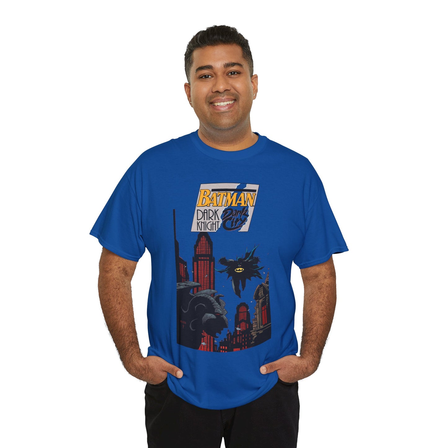 Batman: Dark Knight, Dark City T-Shirt - Mike Mignola Art - Gotham City, Bruce Wayne - 1990s Cover Art - DC Comics