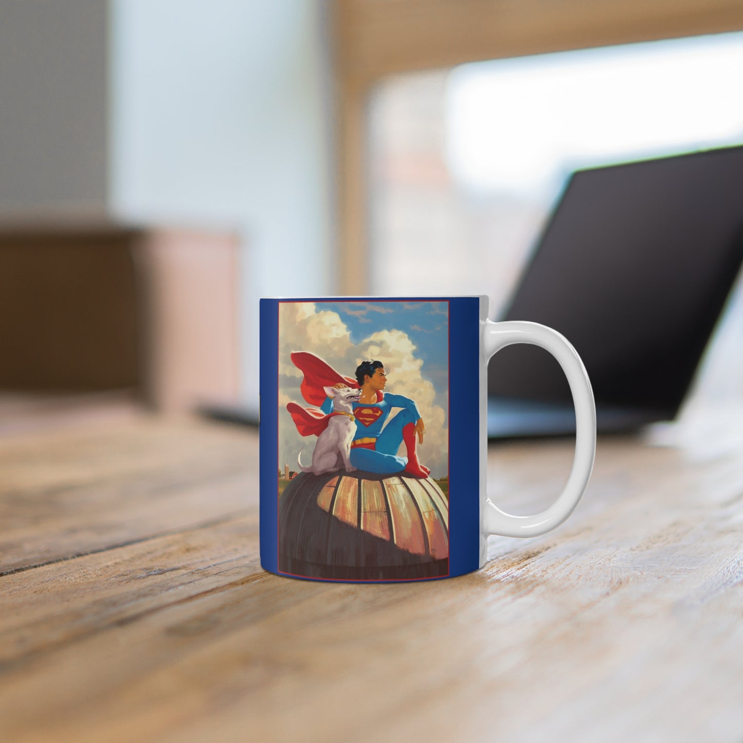 Superman & Krypto Coffee Mug 11oz - Man of Steel, Metropolis, Smallville - DC Comics - New 2025 Movie