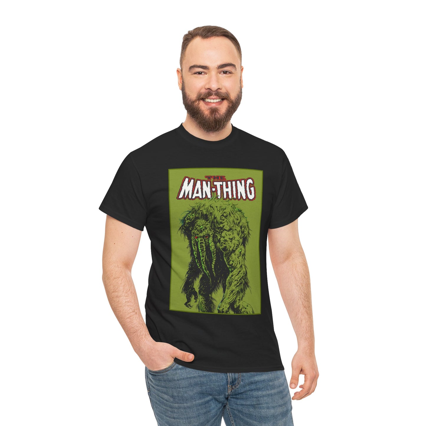 Man-Thing T-Shirt - Marvel Comics - Whatever Knows Fear Burns At The Touch - Swamp Monster