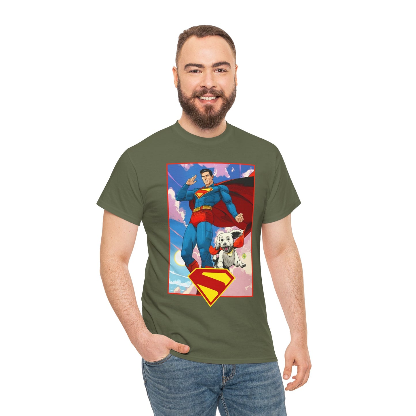 Superman & Krypto T-Shirt - DC Comics - New James Gunn Movie 2025 - Dan Mora Art - Man of Steel