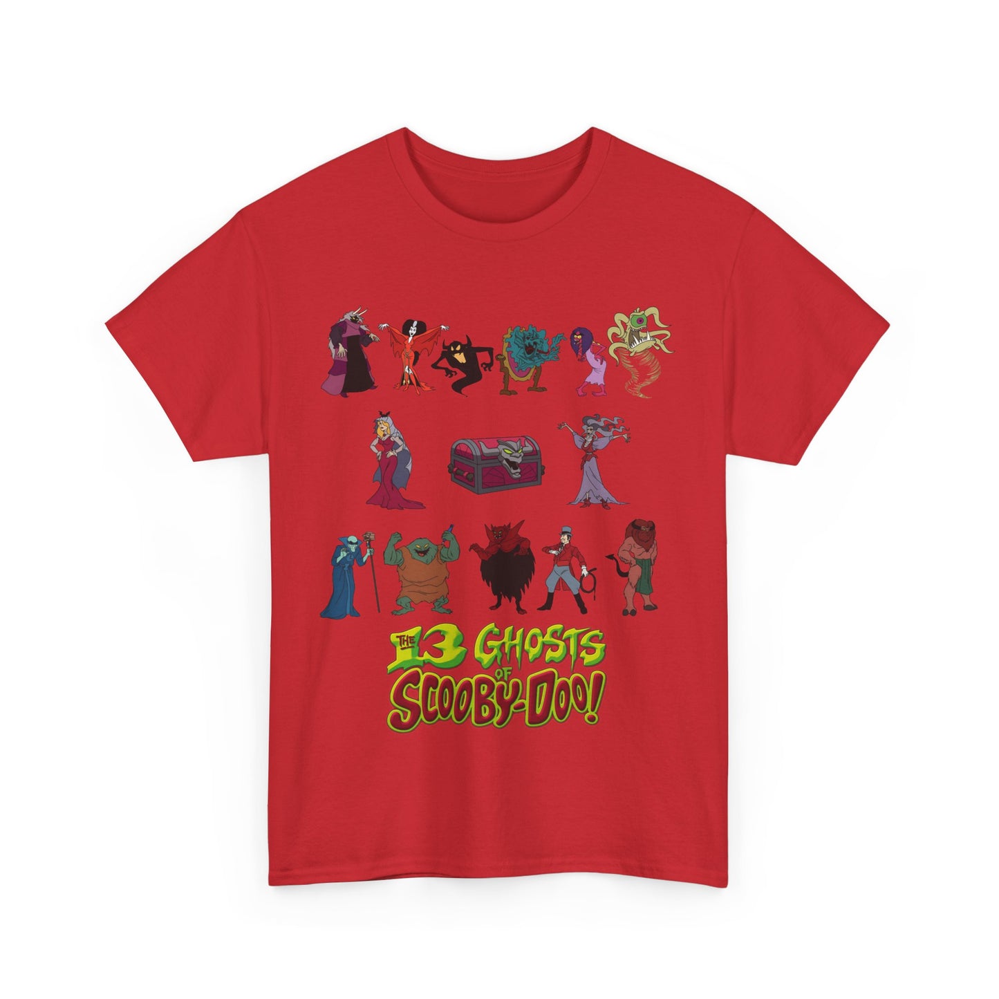 13 Ghosts of Scooby-Doo T-Shirt - Hanna-Barbera Saturday Morning Cartoon - Chest of Demons - Maldor, Queen Morbidia, Reflector Specter