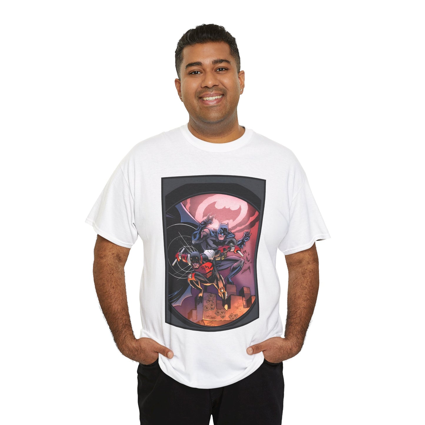 Batman & Daredevil T-Shirt - Scott McDaniel Art - DC Comics & Marvel Comics