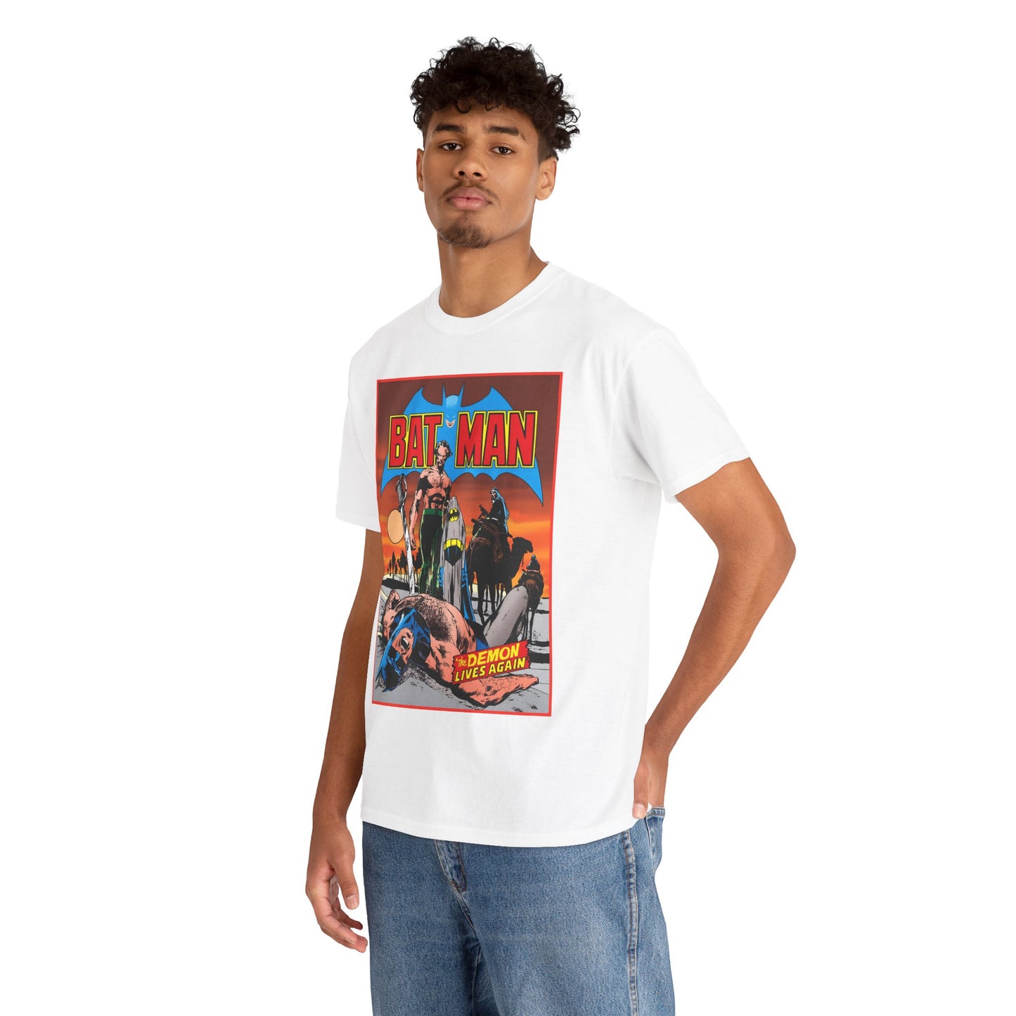 Batman T-Shirt - Neal Adams Art - R'as Al Ghul - Demon Lives Again - DC Comics - Dark Knight Detective